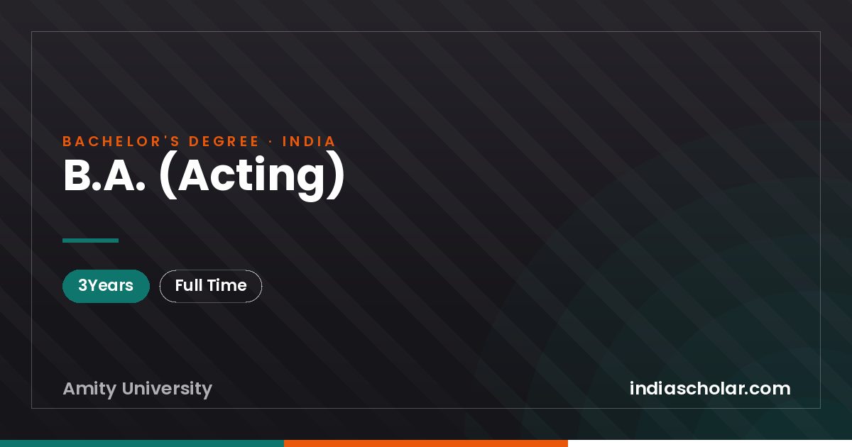 B.A. (Acting)