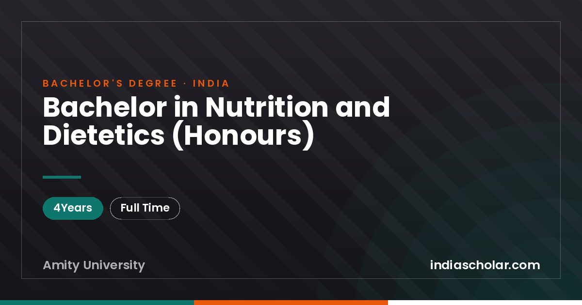 Bachelor in Nutrition and Dietetics (Honours)