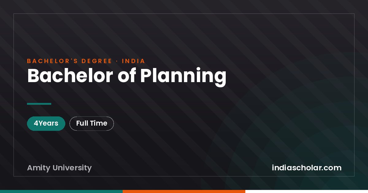 Bachelor of Planning