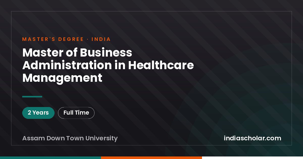 Master of Business Administration in Healthcare Management
