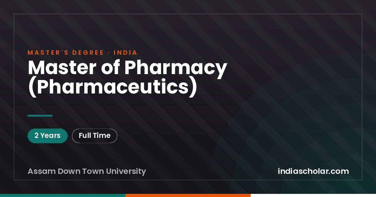 Master of Pharmacy (Pharmaceutics)