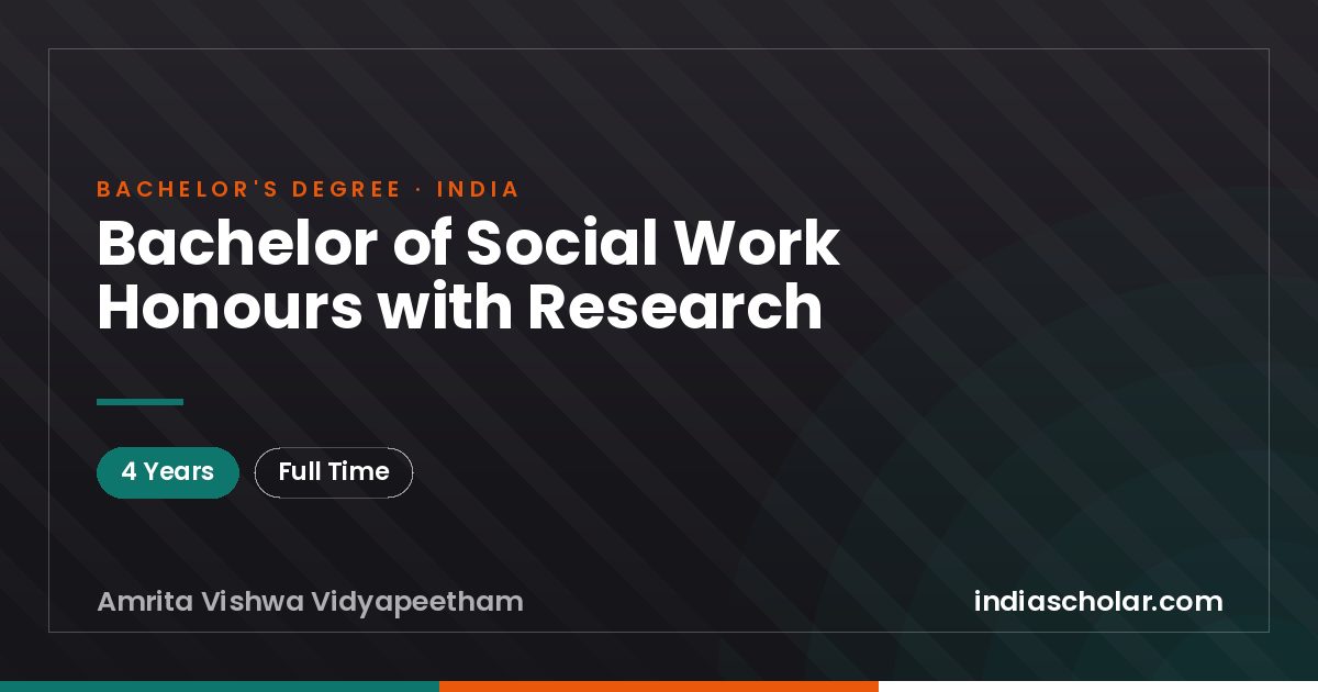 Bachelor of Social Work Honours with Research