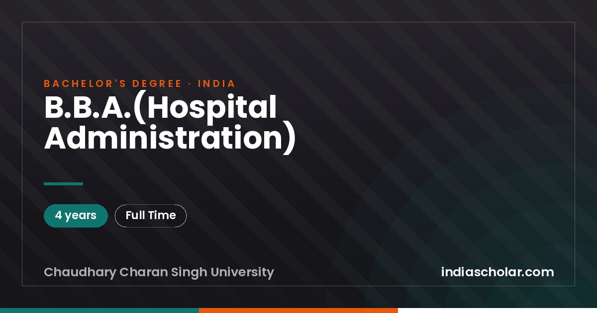 B.B.A.(Hospital Administration)
