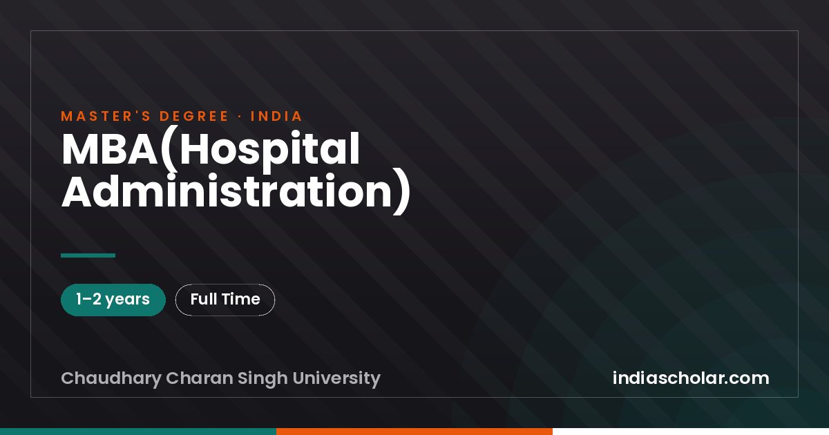 MBA(Hospital Administration)