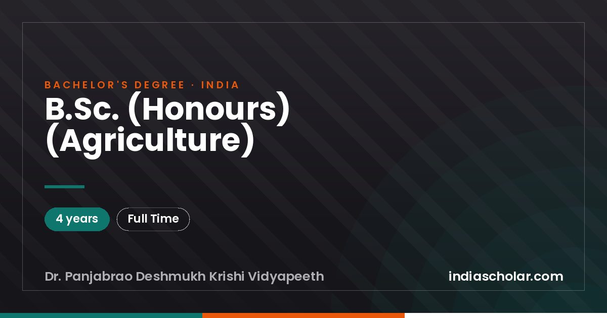 B.Sc. (Honours) (Agriculture)