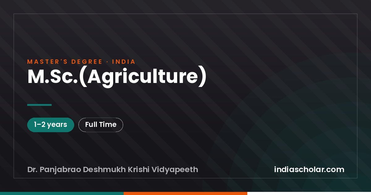 M.Sc.(Agriculture)