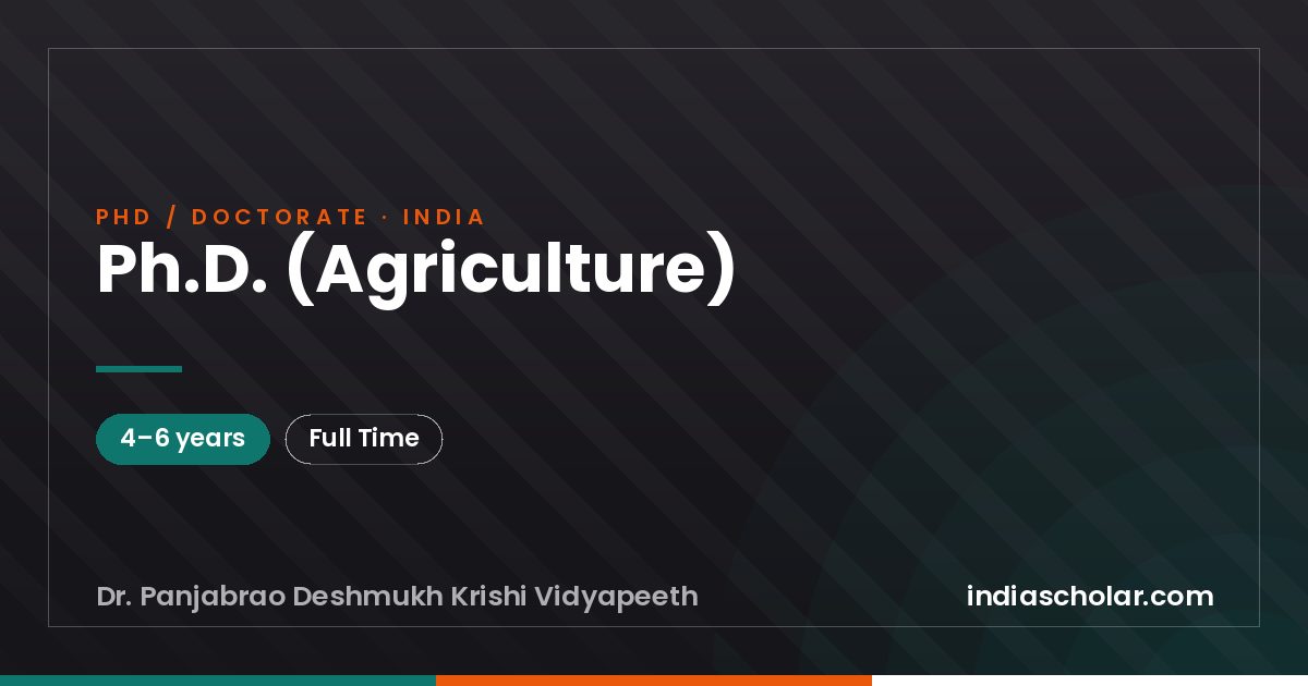 Ph.D. (Agriculture)
