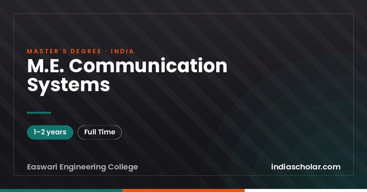 M.E. Communication Systems