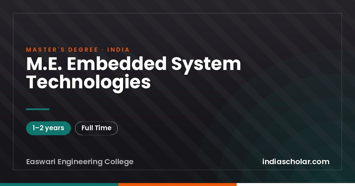 M.E. Embedded System Technologies