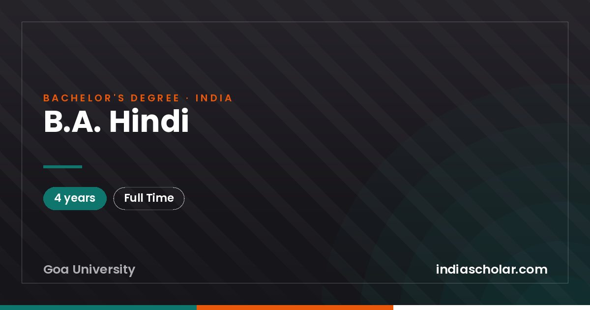 B.A. Hindi