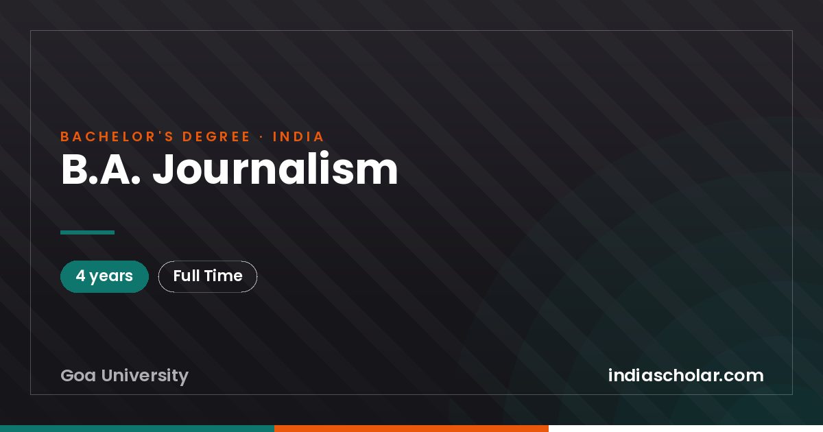 B.A. Journalism