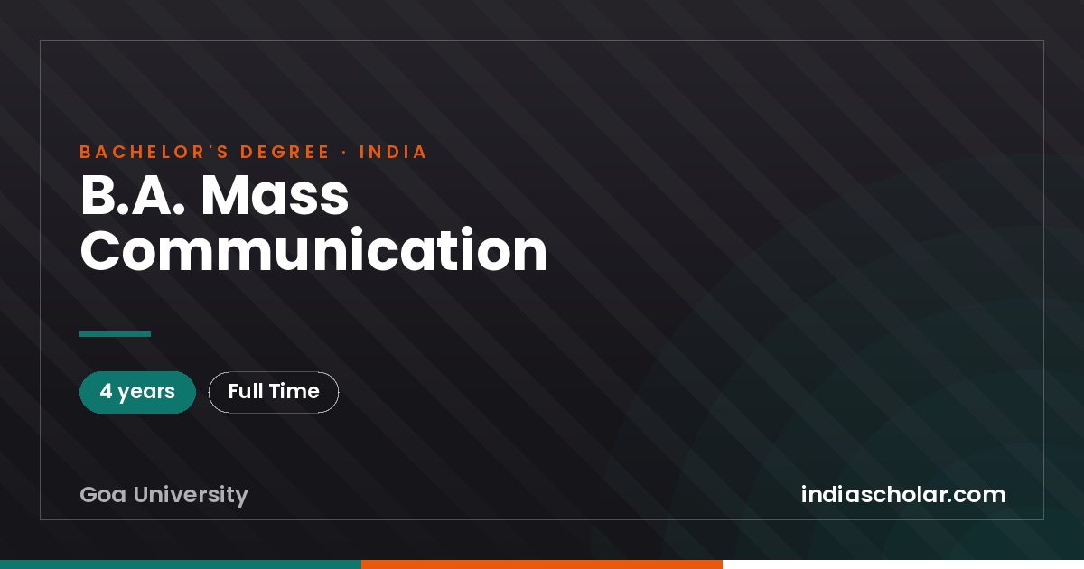 B.A. Mass Communication