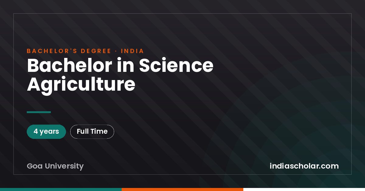 Bachelor in Science Agriculture