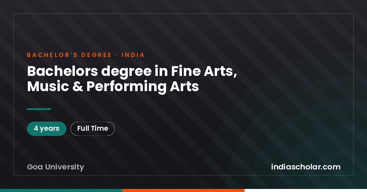 Bachelors degree in Fine Arts, Music & Performing Arts