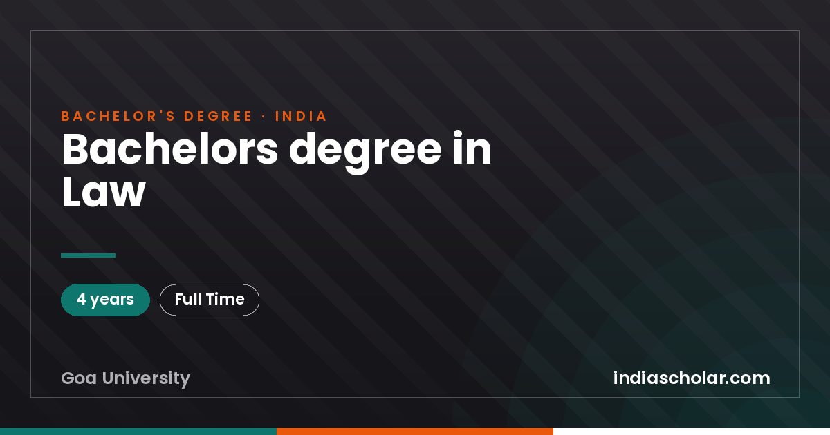Bachelors degree in Law