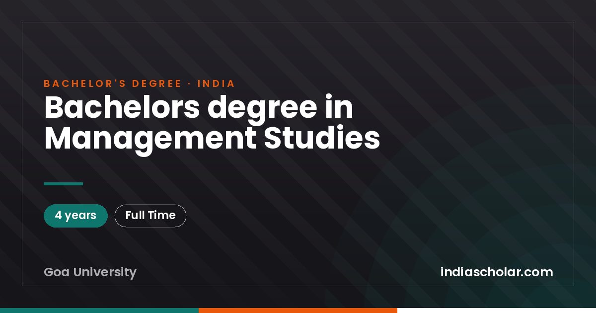 Bachelors degree in Management Studies