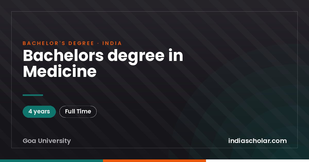 Bachelors degree in Medicine