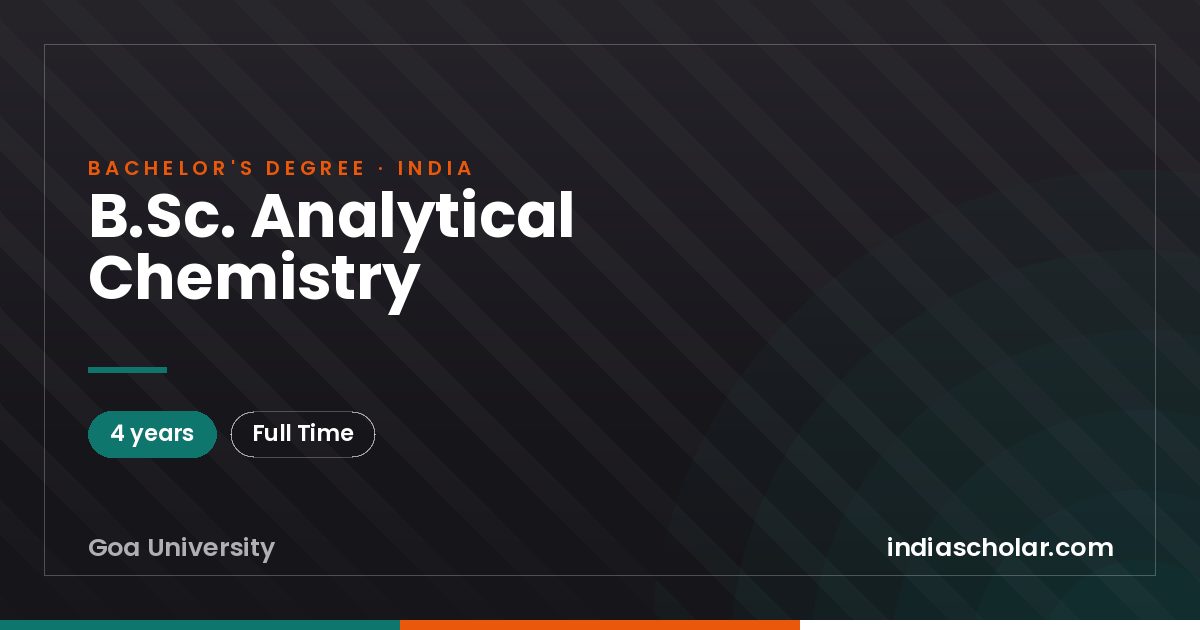 B.Sc. Analytical Chemistry