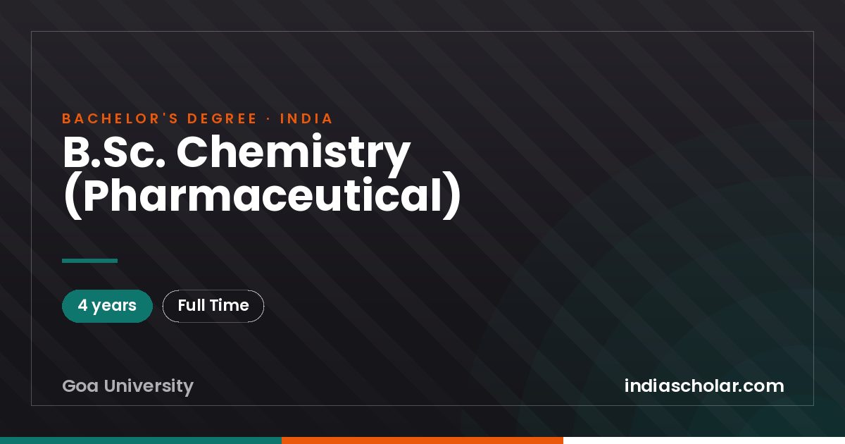 B.Sc. Chemistry (Pharmaceutical)