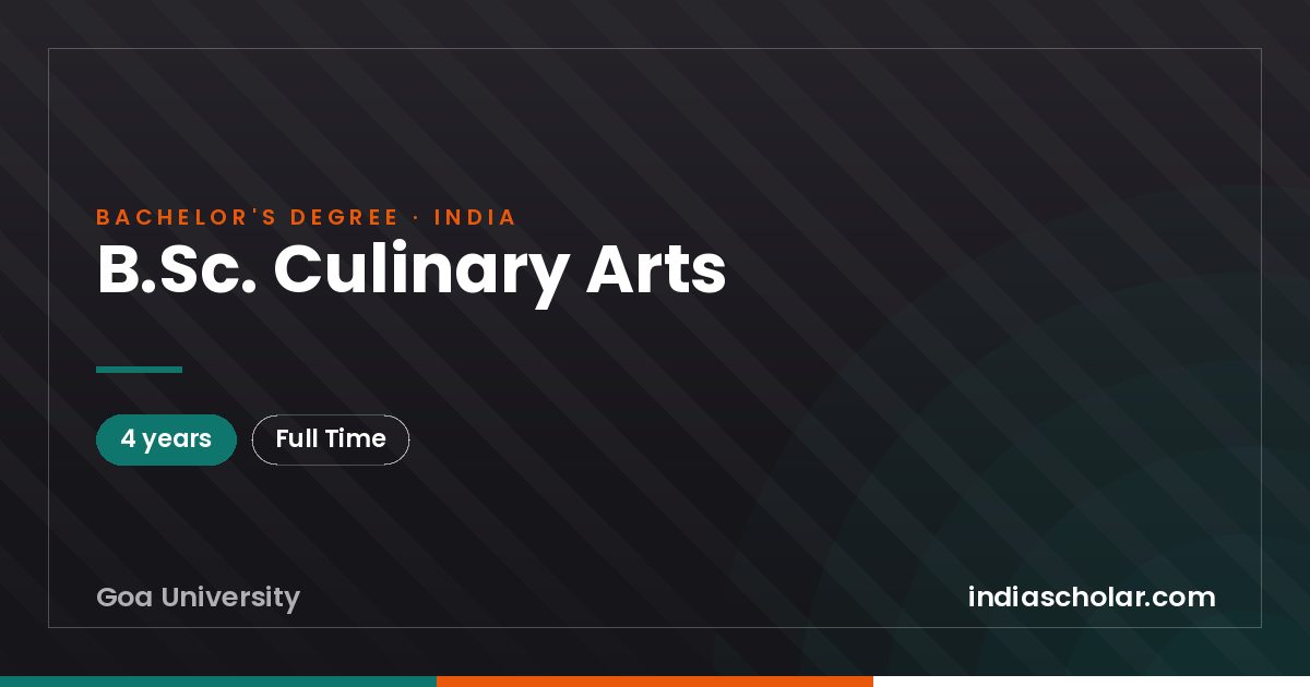 B.Sc. Culinary Arts