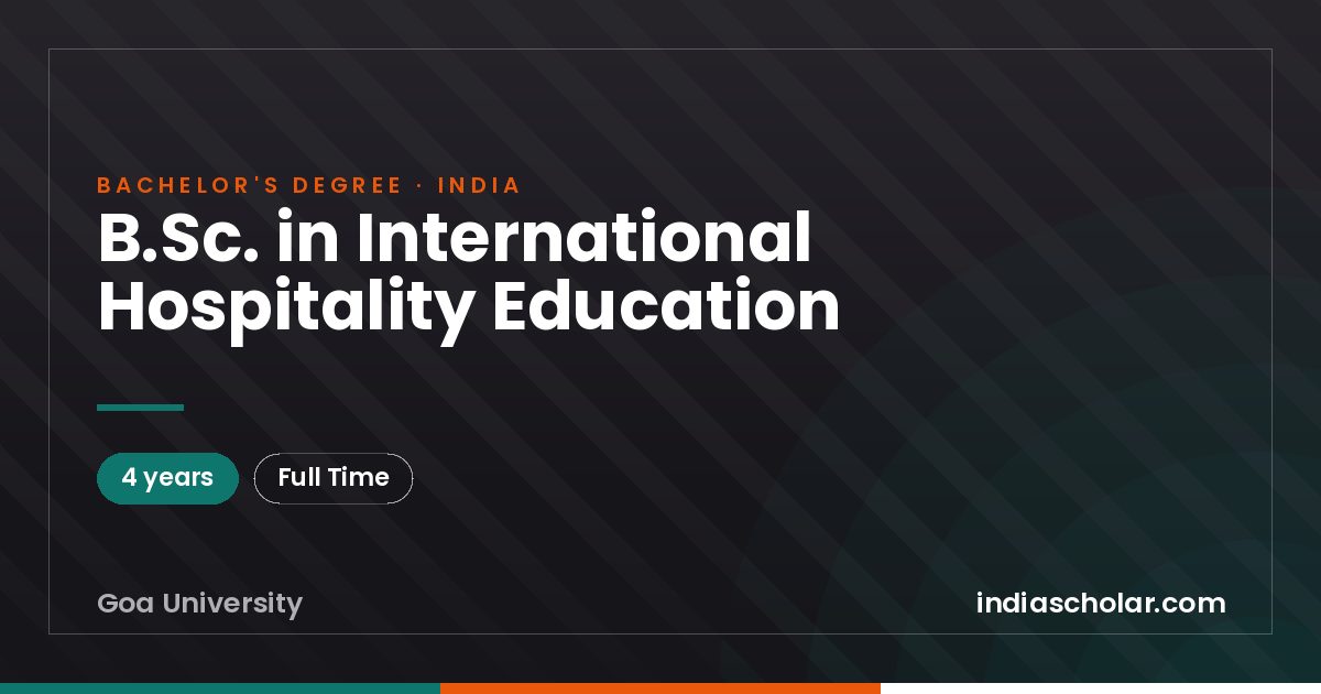 B.Sc. in International Hospitality Education