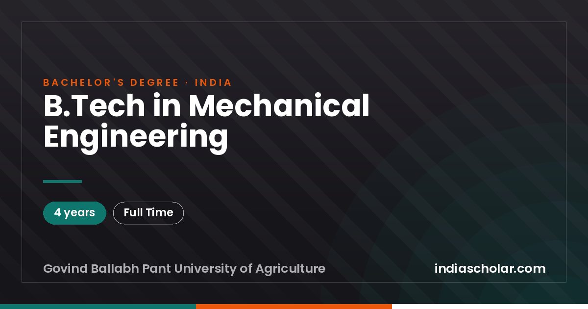 B.Tech in Mechanical Engineering