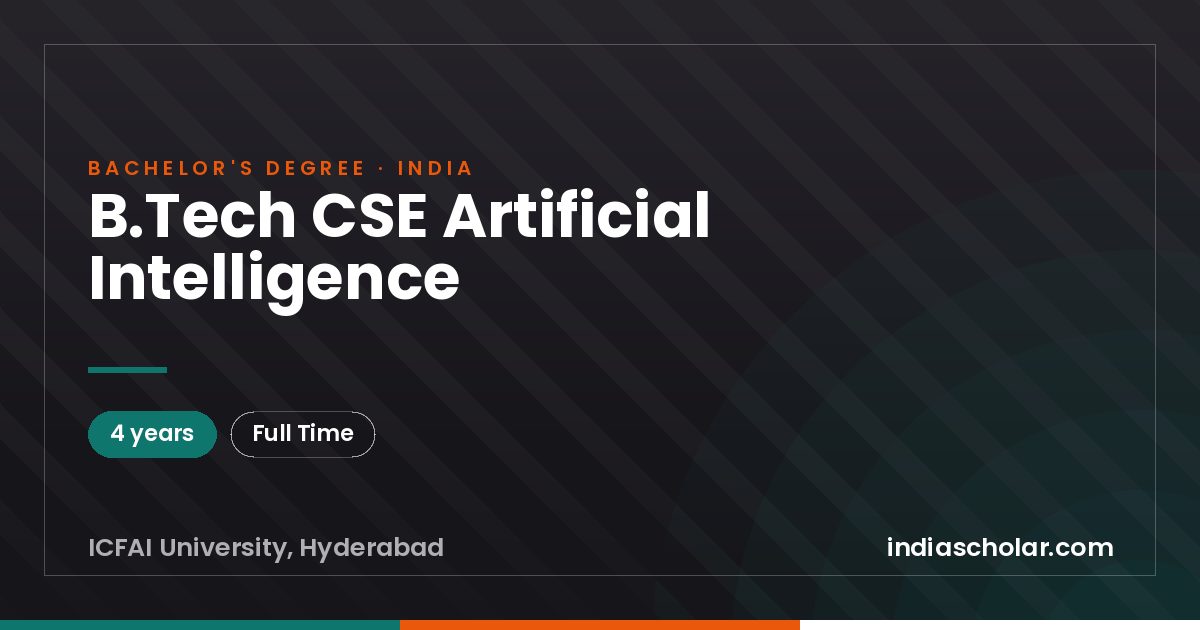 B.Tech CSE Artificial Intelligence