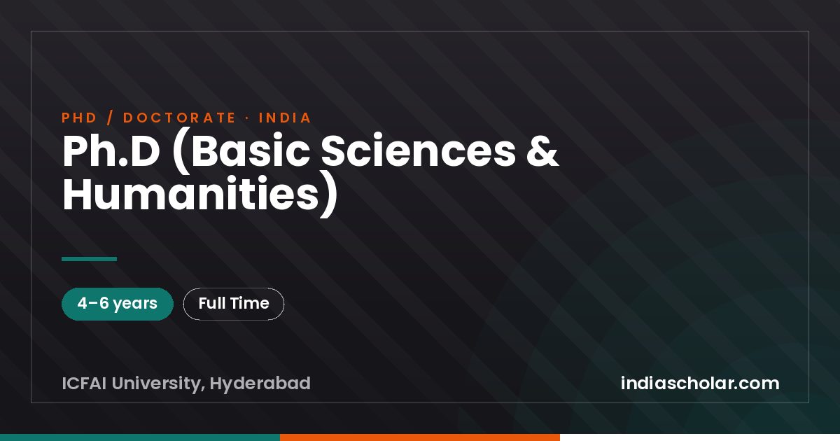 Ph.D (Basic Sciences & Humanities)