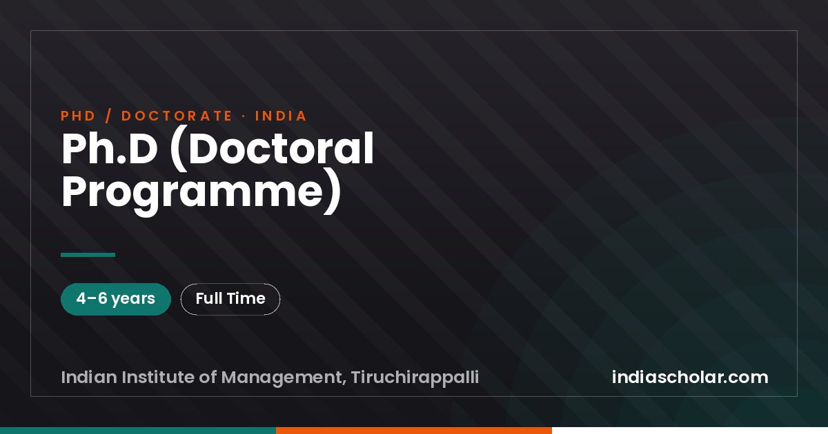 Ph.D (Doctoral Programme)