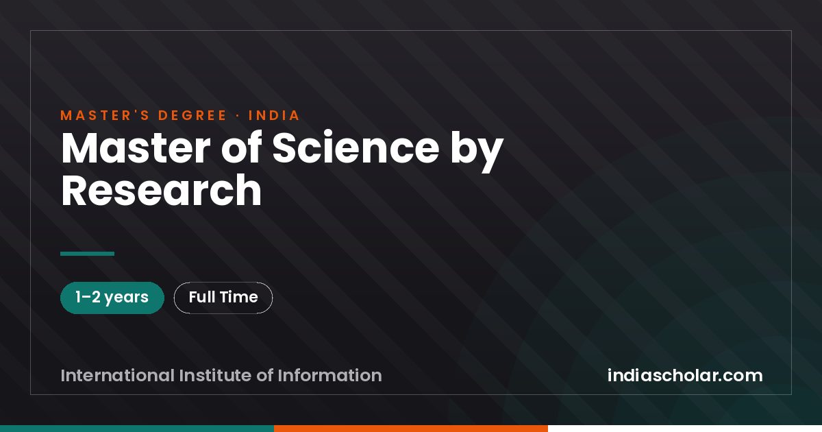 Master of Science by Research