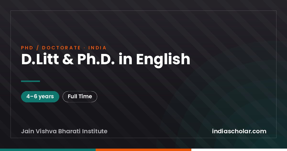 D.Litt & Ph.D. in English