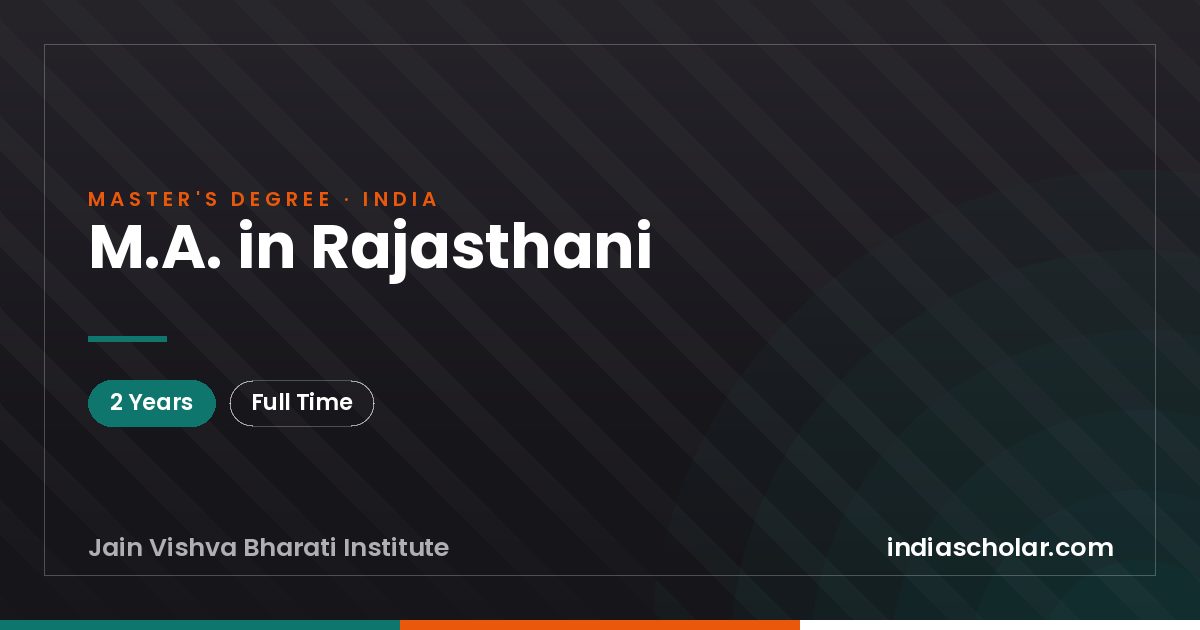 M.A. in Rajasthani