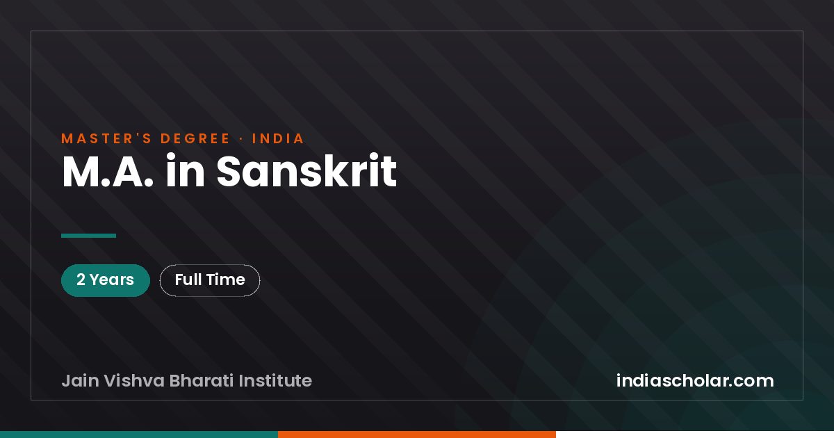 M.A. in Sanskrit