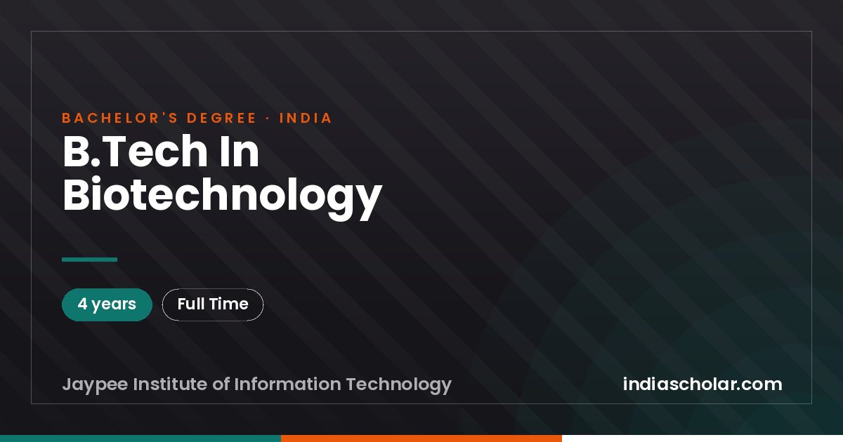 B.Tech In Biotechnology