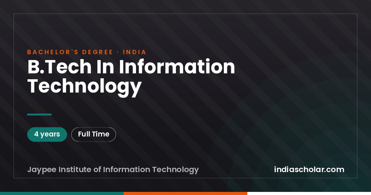 B.Tech In Information Technology