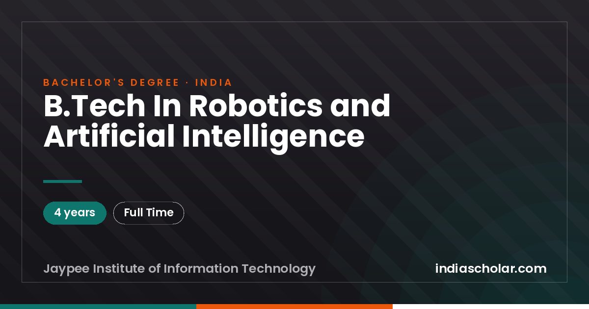 B.Tech In Robotics and Artificial Intelligence