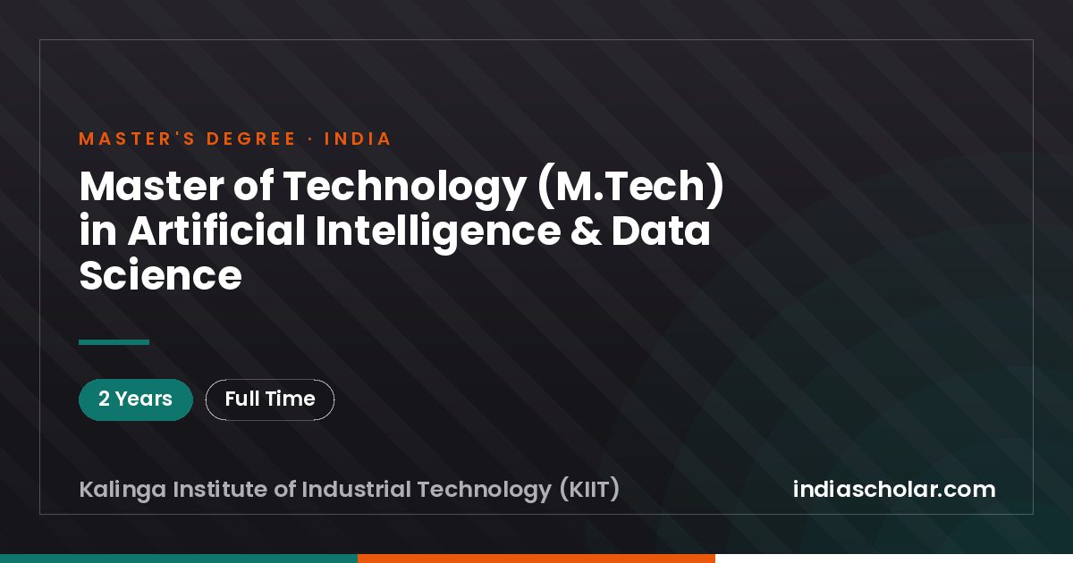 Master of Technology (M.Tech) in Artificial Intelligence & Data Science