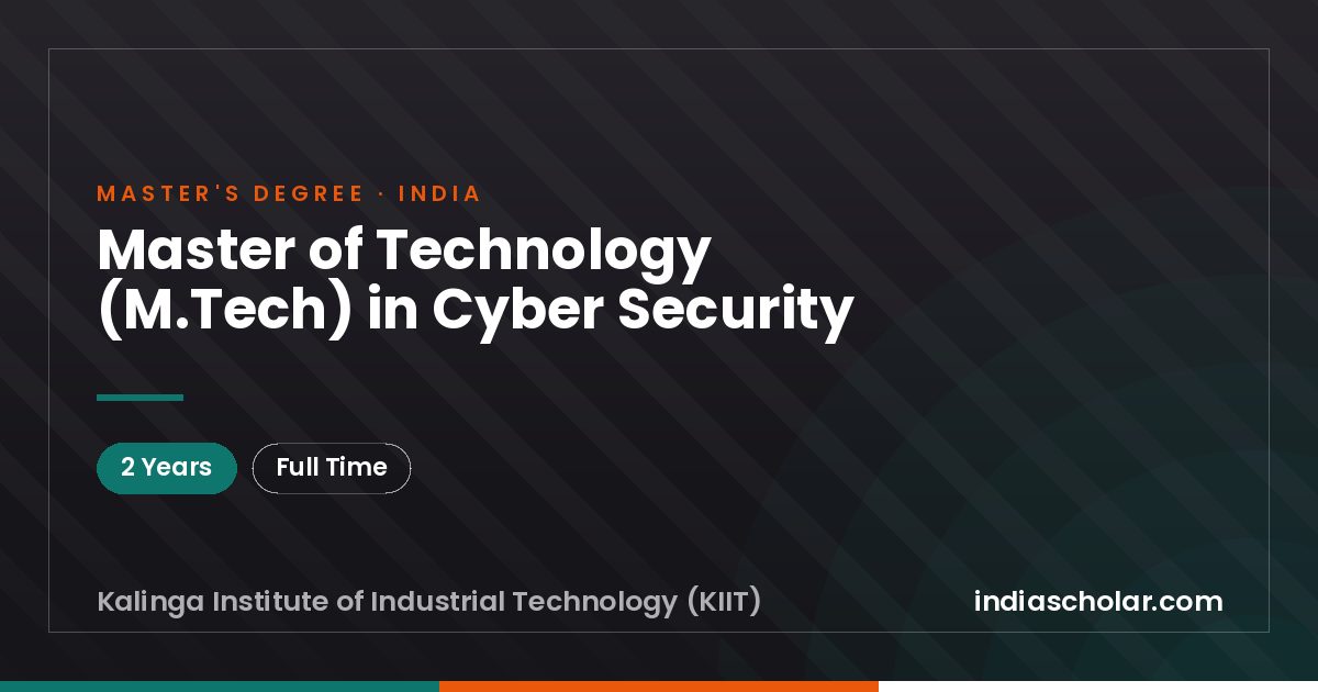 Master of Technology (M.Tech) in Cyber Security