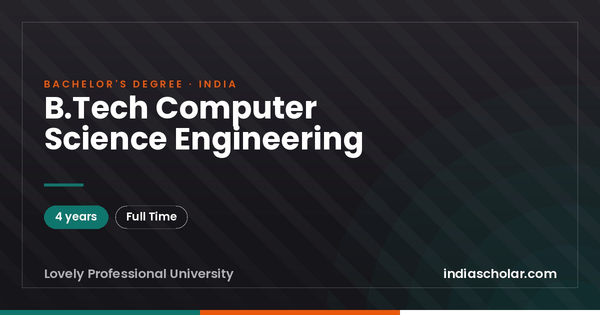 B.Tech Computer Science Engineering
