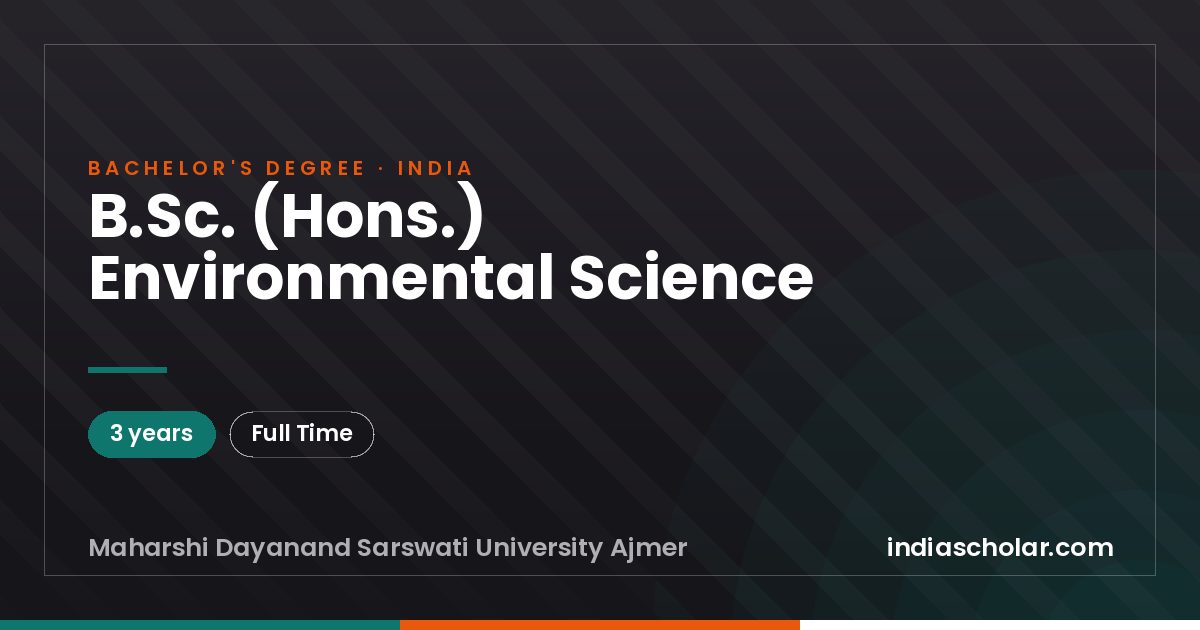 B.Sc. (Hons.) Environmental Science