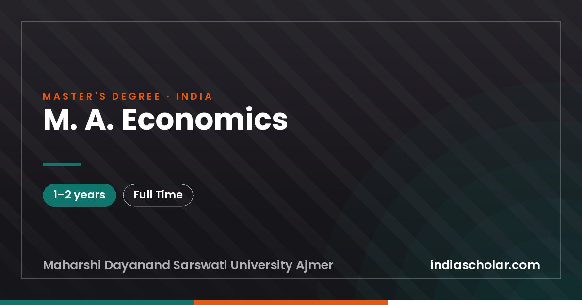 M. A. Economics