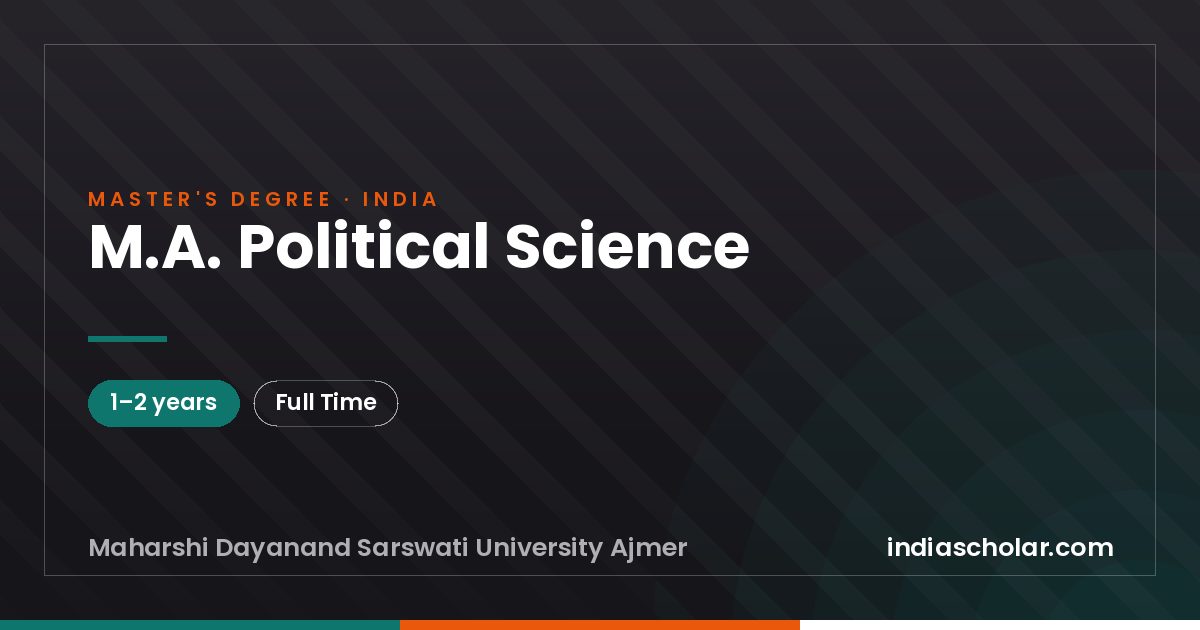 M.A. Political Science