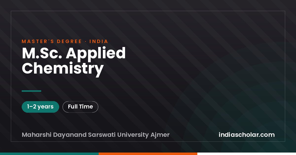 M.Sc. Applied Chemistry