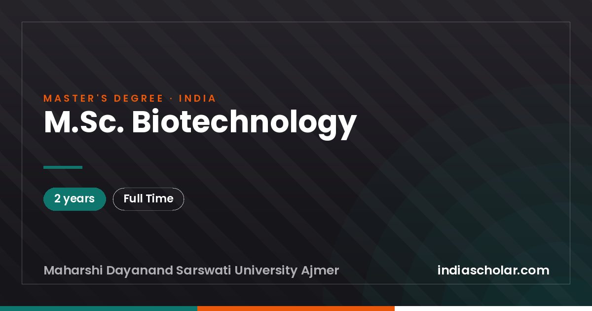 M.Sc. Biotechnology