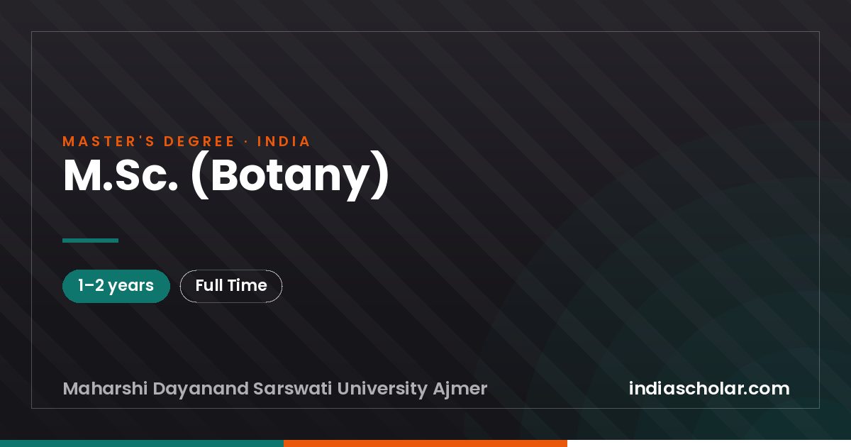 M.Sc. (Botany)
