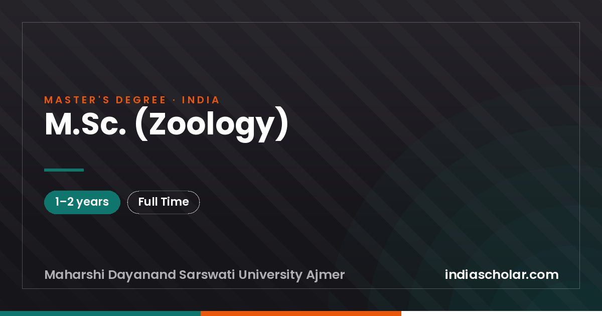 M.Sc. (Zoology)