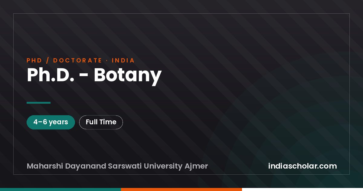 Ph.D. - Botany