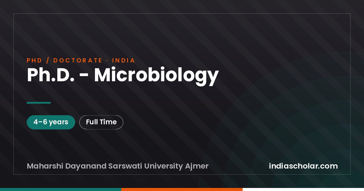 Ph.D. - Microbiology