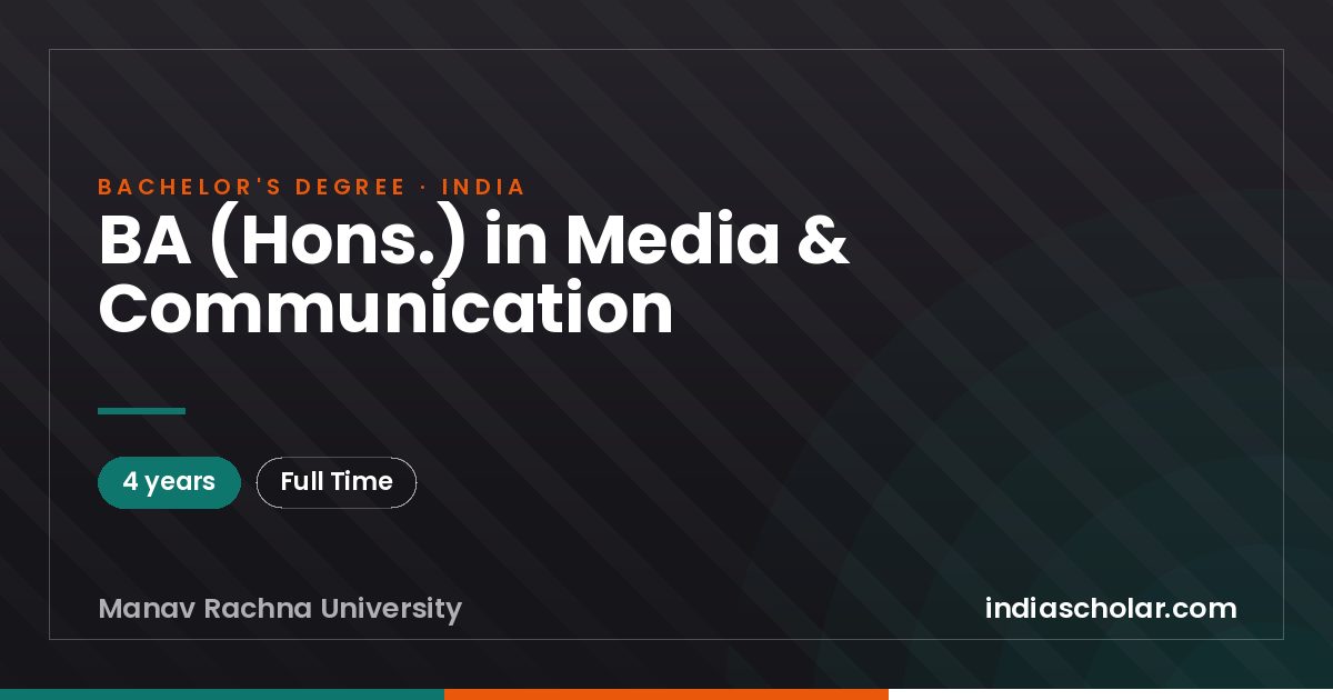 BA (Hons.) in Media & Communication