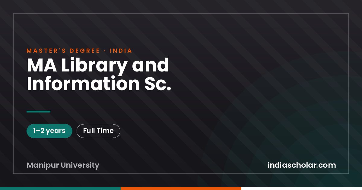MA Library and Information Sc.